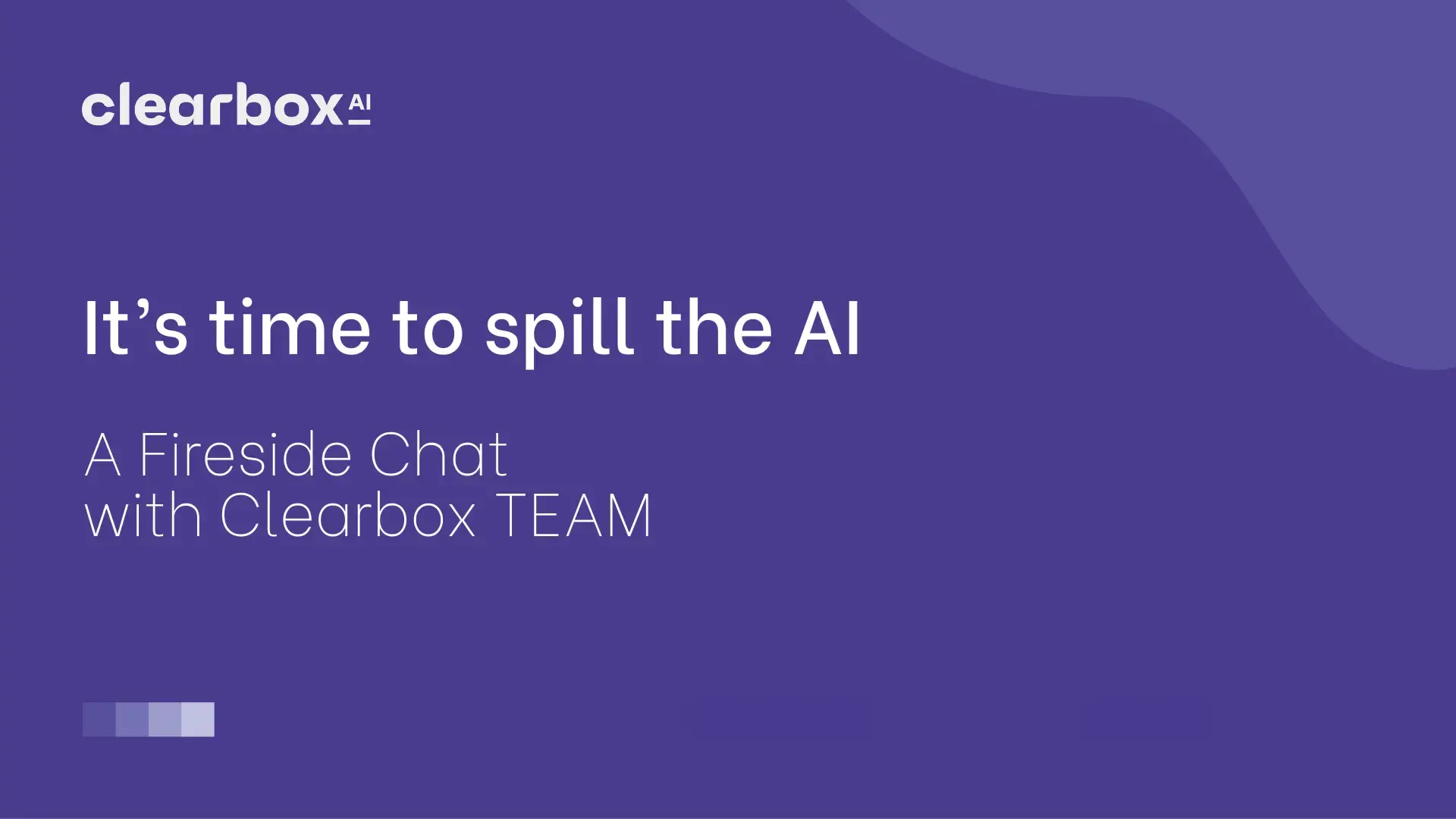 it's time to spill the AI