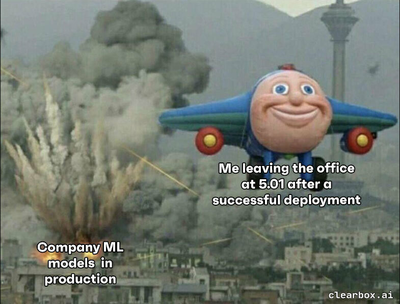 A meme about Company ML models in production